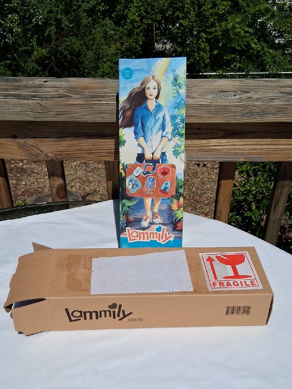 World Traveler Lammily Doll Boxed Set - Blue Outfit, Story included, NWT